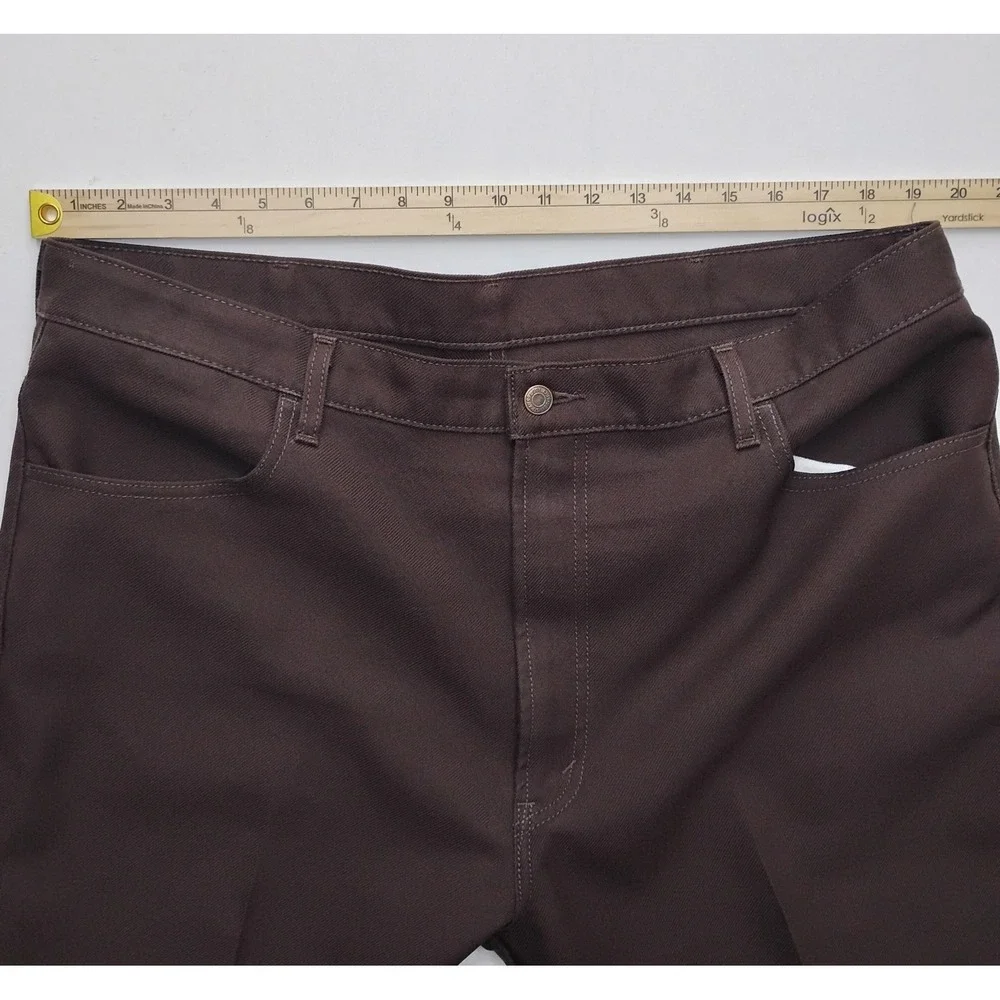 Levis 517 Boot Cut Pants Mens 42x28 Brown 90s Trousers polyester